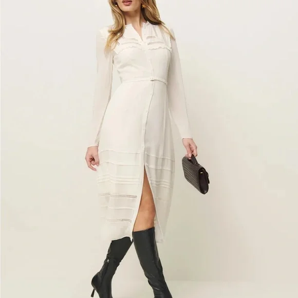 Reformation Kristen dress NWOT - Elegant White Women's Dress - Picture 4 of 8